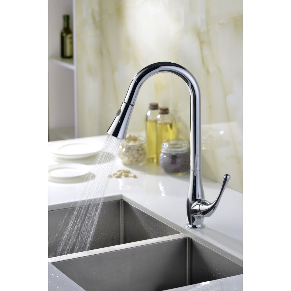 Singer Series Single-Handle Pull-Down Sprayer Kitchen Faucet in Polished Chrome