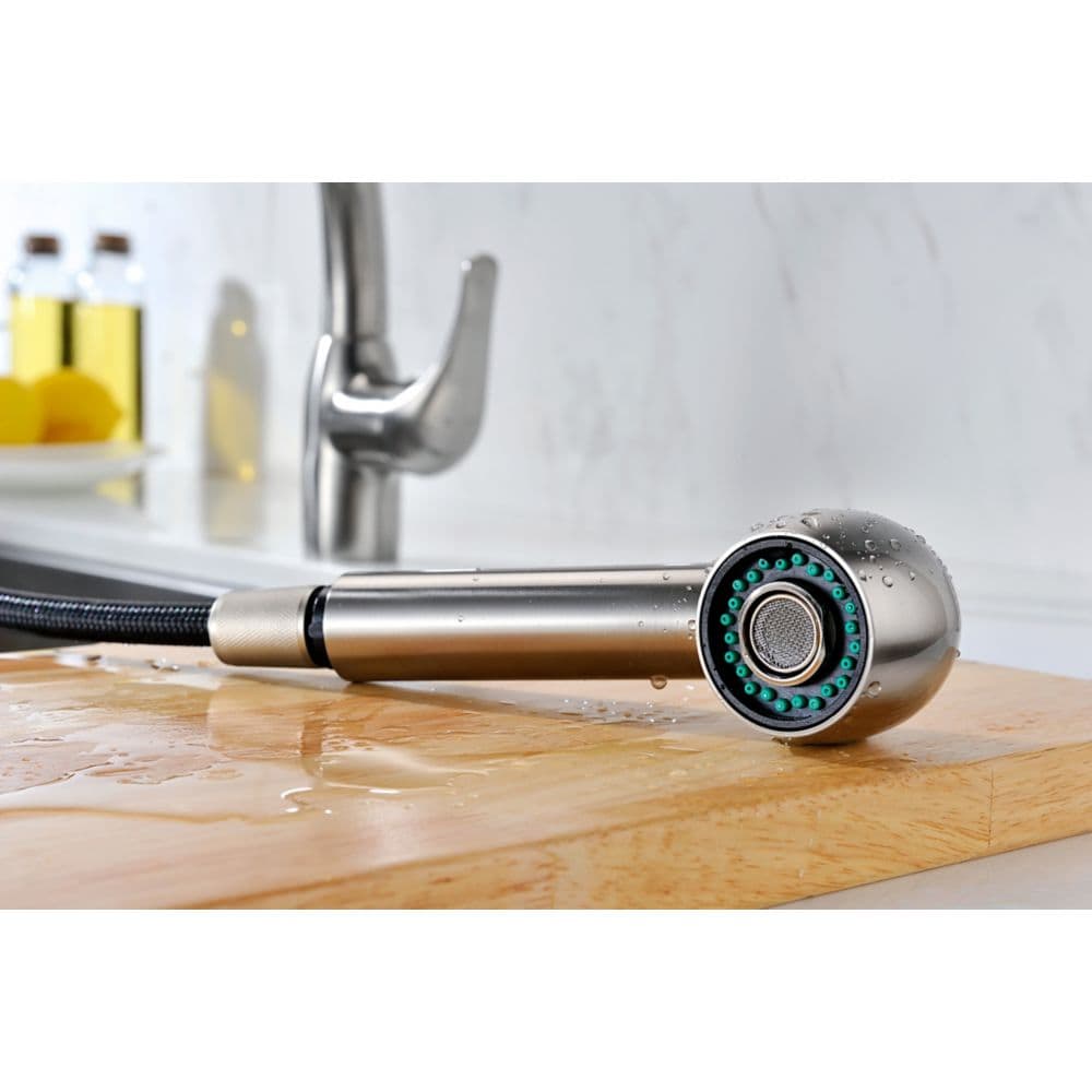 Harbour Single-Handle Pull-Out Sprayer Kitchen Faucet in Brushed Nickel