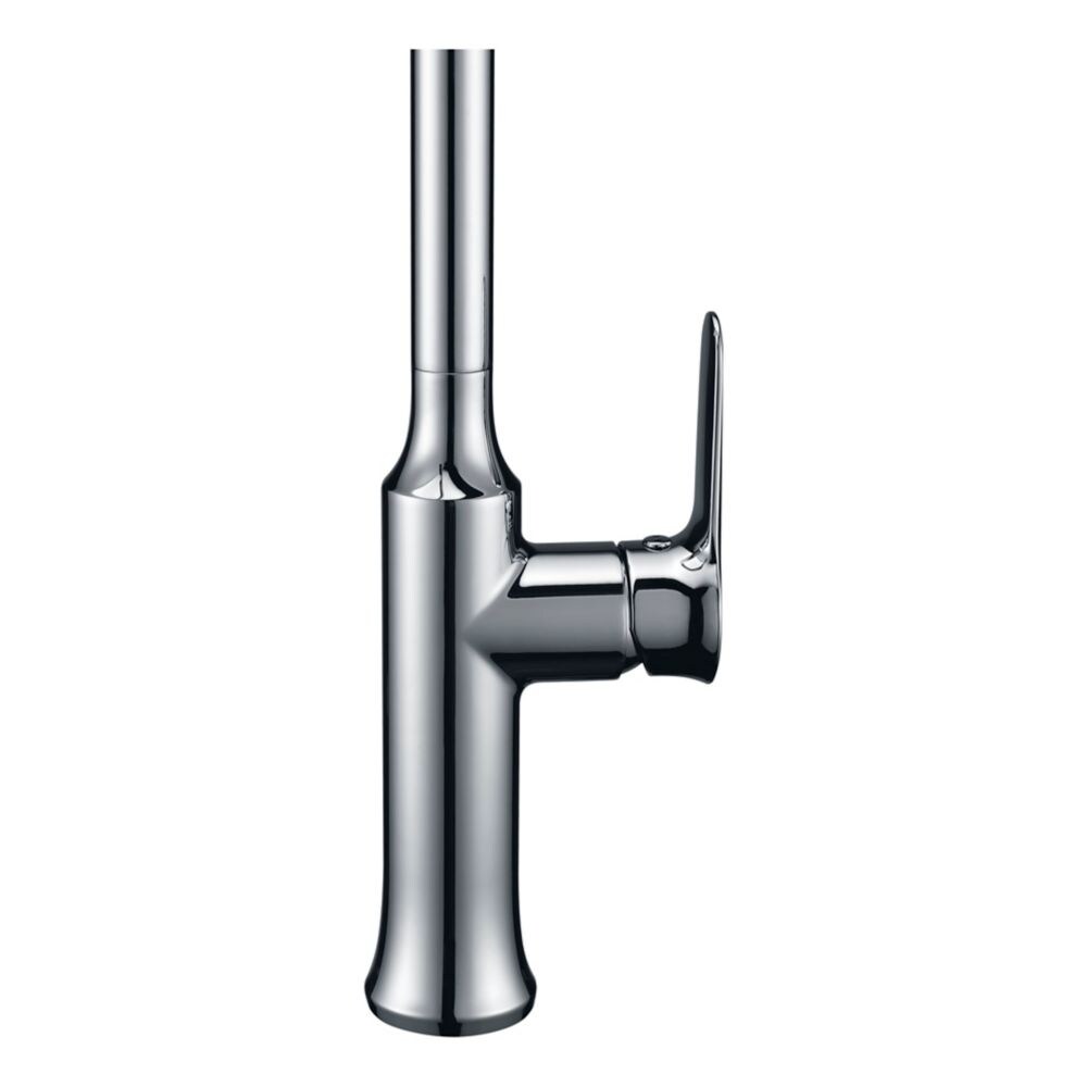 Cresent Single Handle Pull-Down Sprayer Kitchen Faucet in Polished Chrome