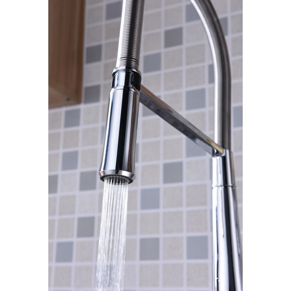 Apollo Single Handle Pull-Down Sprayer Kitchen Faucet in Polished Chrome