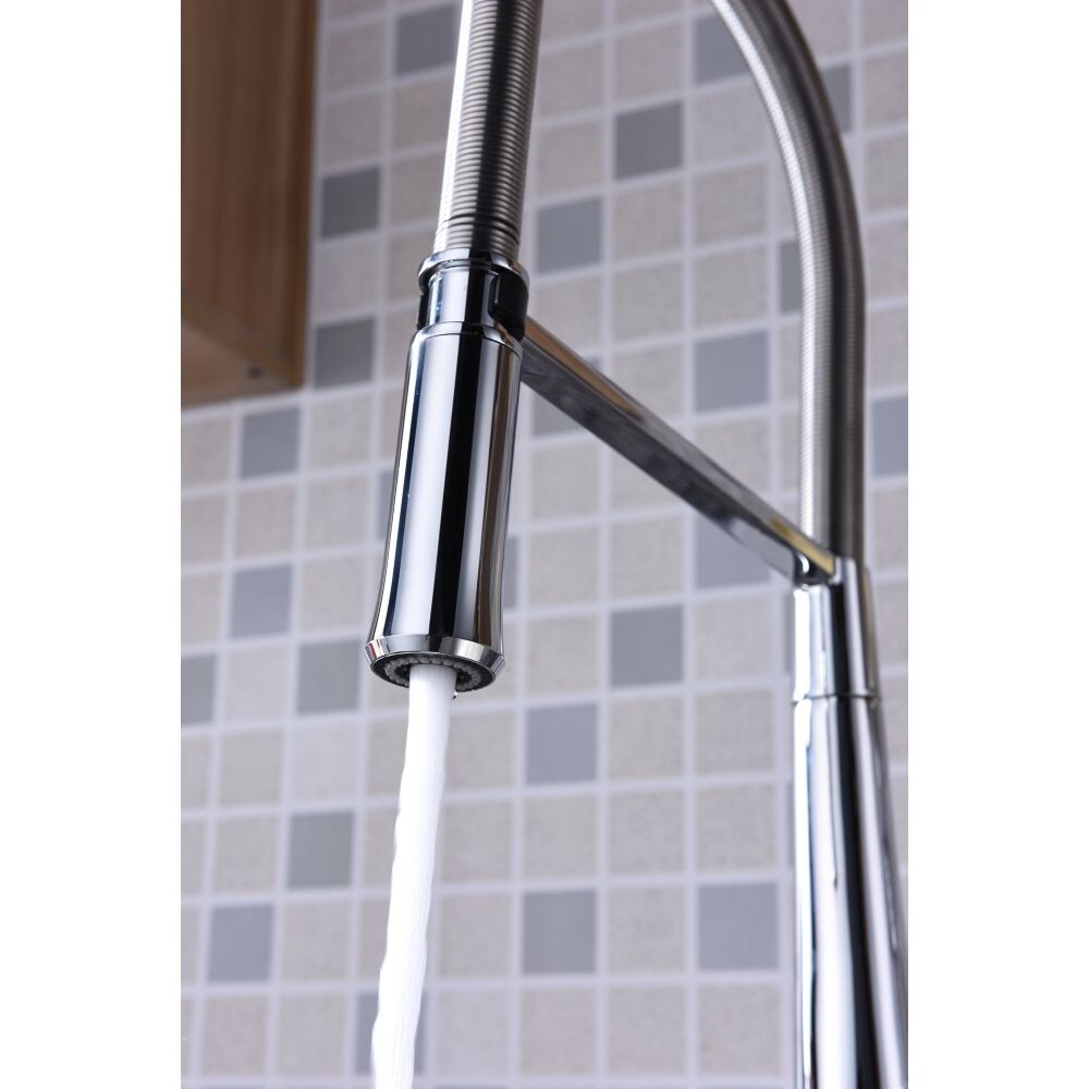 Apollo Single Handle Pull-Down Sprayer Kitchen Faucet in Polished Chrome