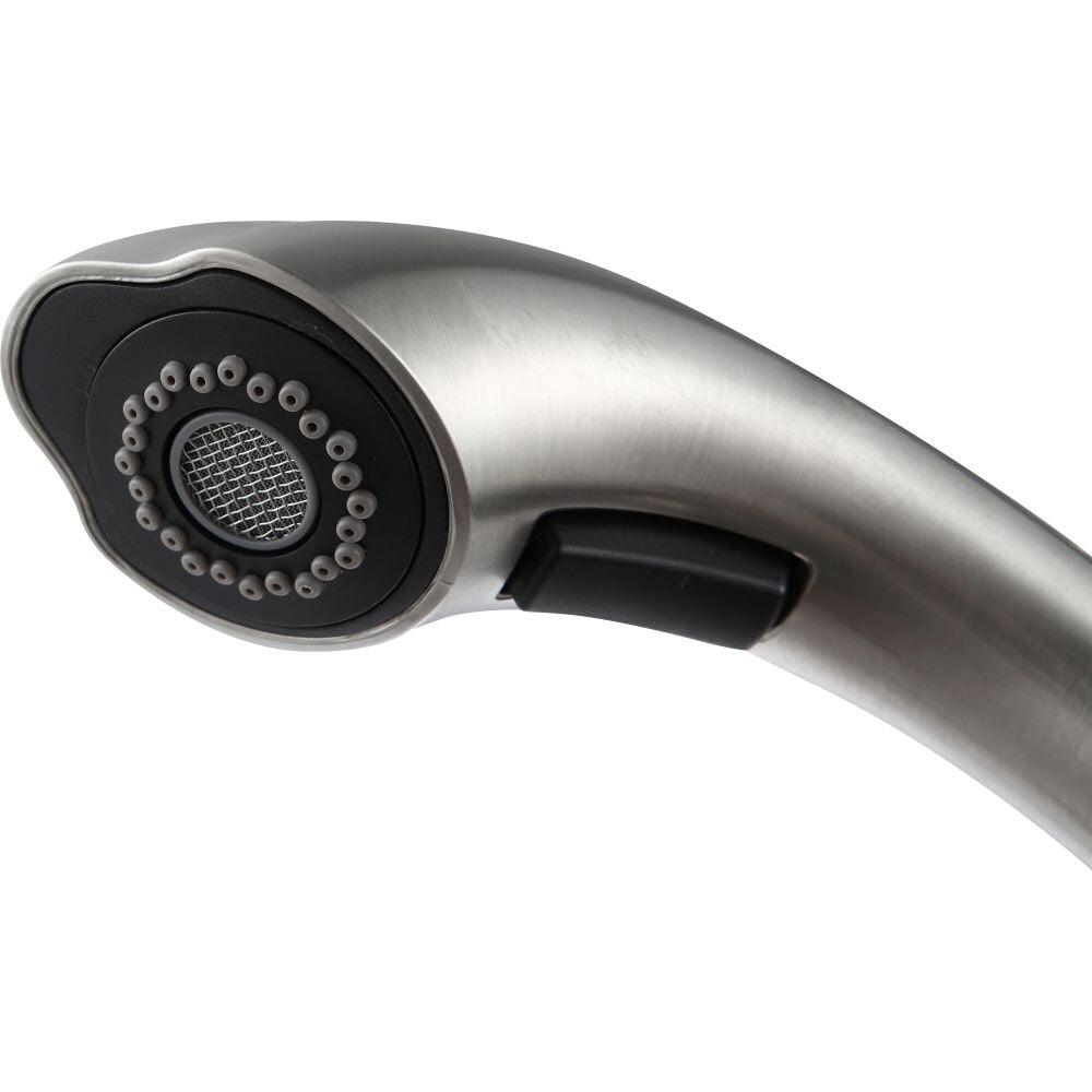 Di Piazza Single-Handle Pull-Out Sprayer Kitchen Faucet in Brushed Nickel