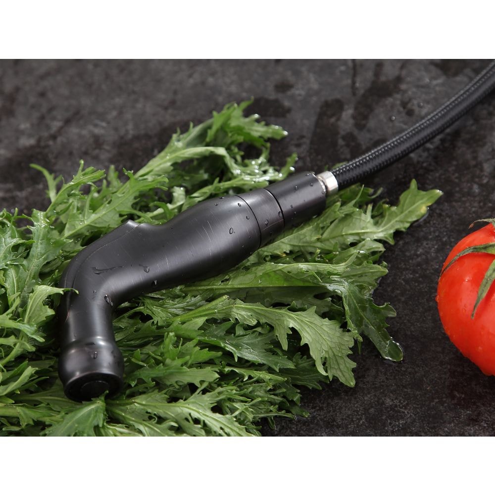 Highland Single-Handle Standard Kitchen Faucet with Side Sprayer in Oil Rubbed Bronze