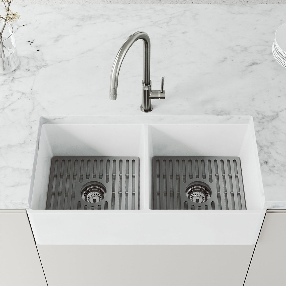 Robinet de cuisine à poignée unique et douchette rétractable Bristol en acier inoxydable