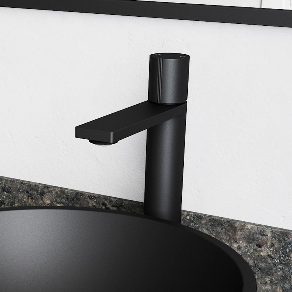 Gotham Single Hole Single-Handle Vessel Bathroom Faucet in Matte Black
