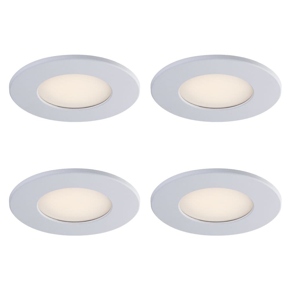 Luminaire multiple à DEL intégré CCT5 sélectionnable de 4 pouces avec garnitures blanches, noires, BN et magnétiques (paquet de 4)