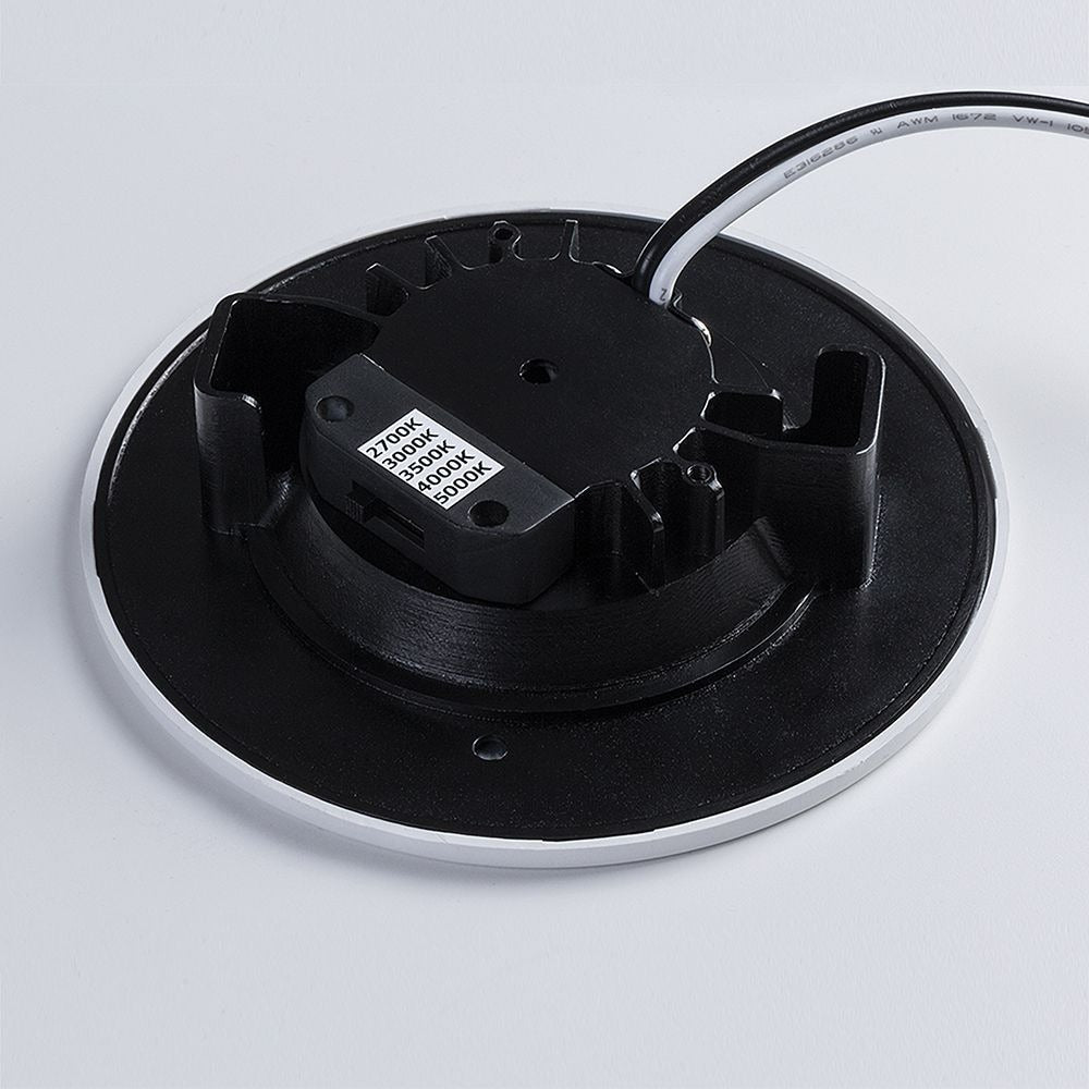 Luminaire multiple à DEL intégré CCT5 sélectionnable de 4 pouces avec garnitures blanches, noires, BN et magnétiques (paquet de 4)