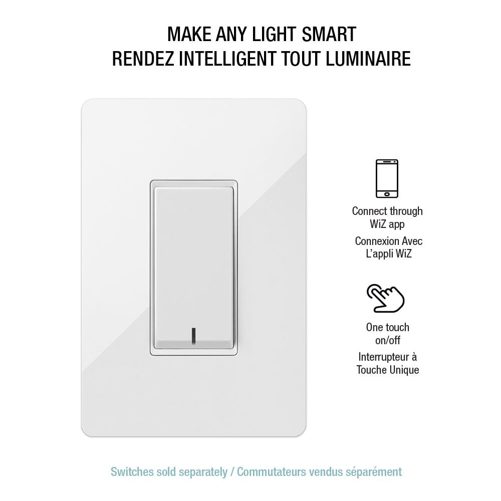 Luminaire multiple à DEL intégré CCT5 sélectionnable de 4 pouces avec garnitures blanches, noires, BN et magnétiques (paquet de 4)