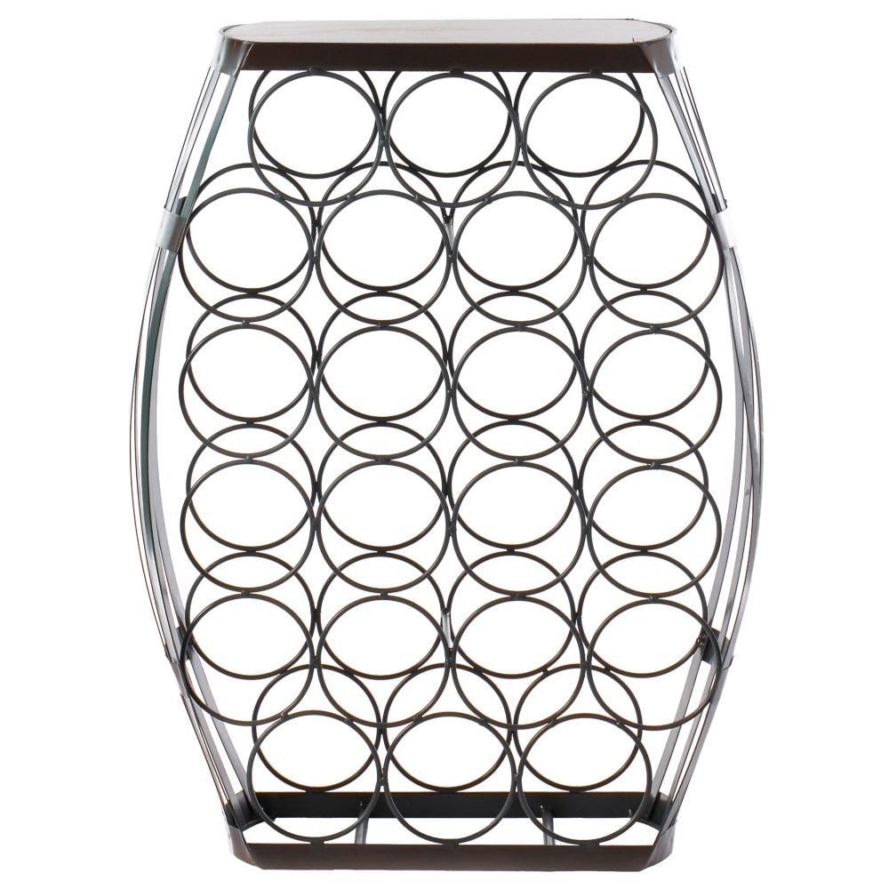 Barrel Shaped 22 Bottles Decorative Table Wine Rack Storage