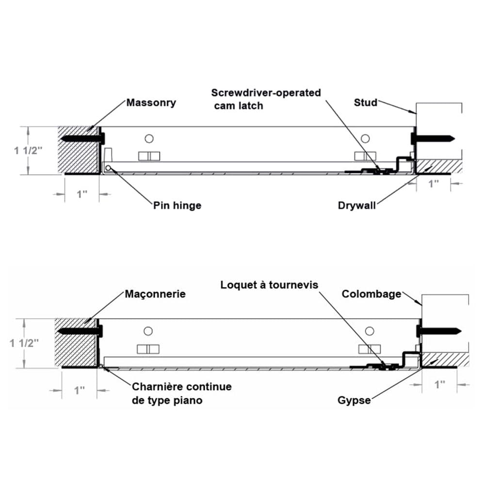 12" x 12" Universal Metal Access Panel with Flange