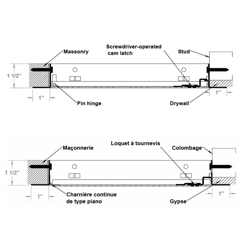 24" x 30" Universal Metal Access Panel with Flange