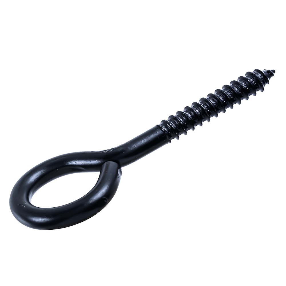 Oeillets à vis revêtus de 7/16 po x 5 1/4 po, noirs, 2 pièces
