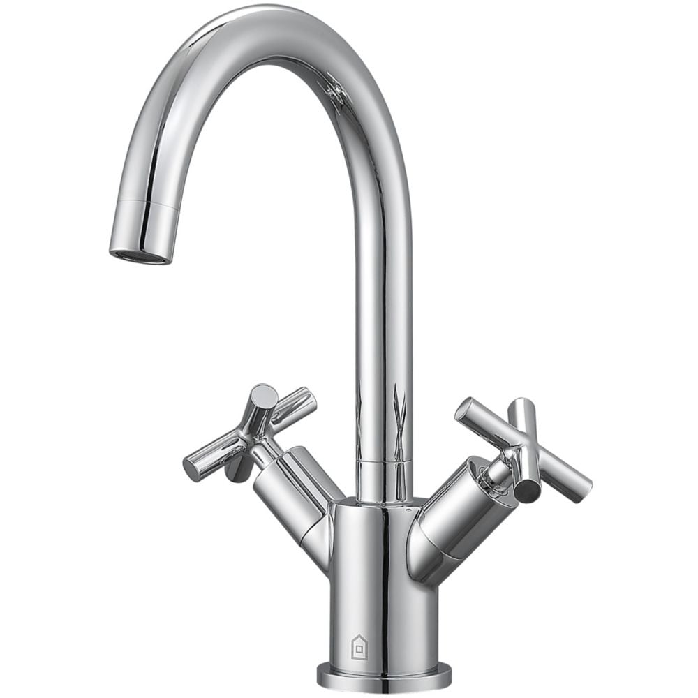 Ava Single-Hole 2-Handle Bathroom Faucet in Chrome