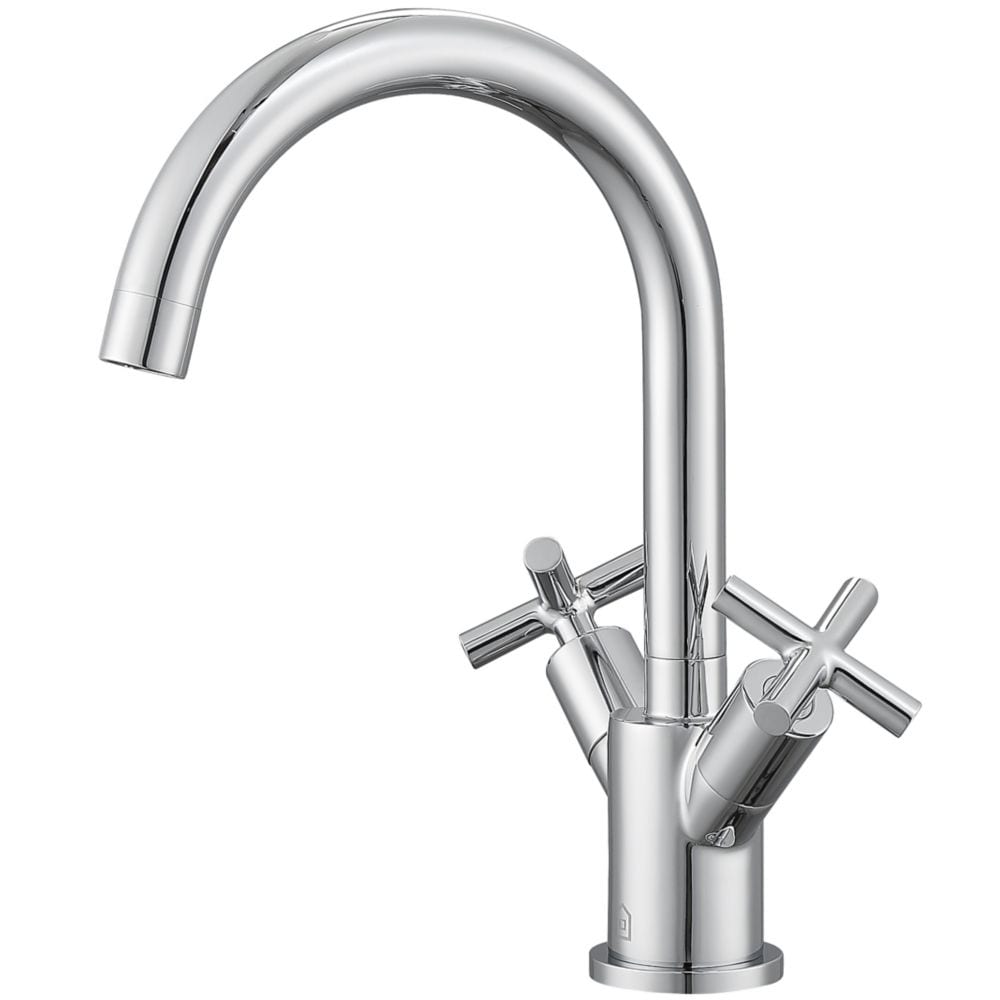 Ava Single-Hole 2-Handle Bathroom Faucet in Chrome