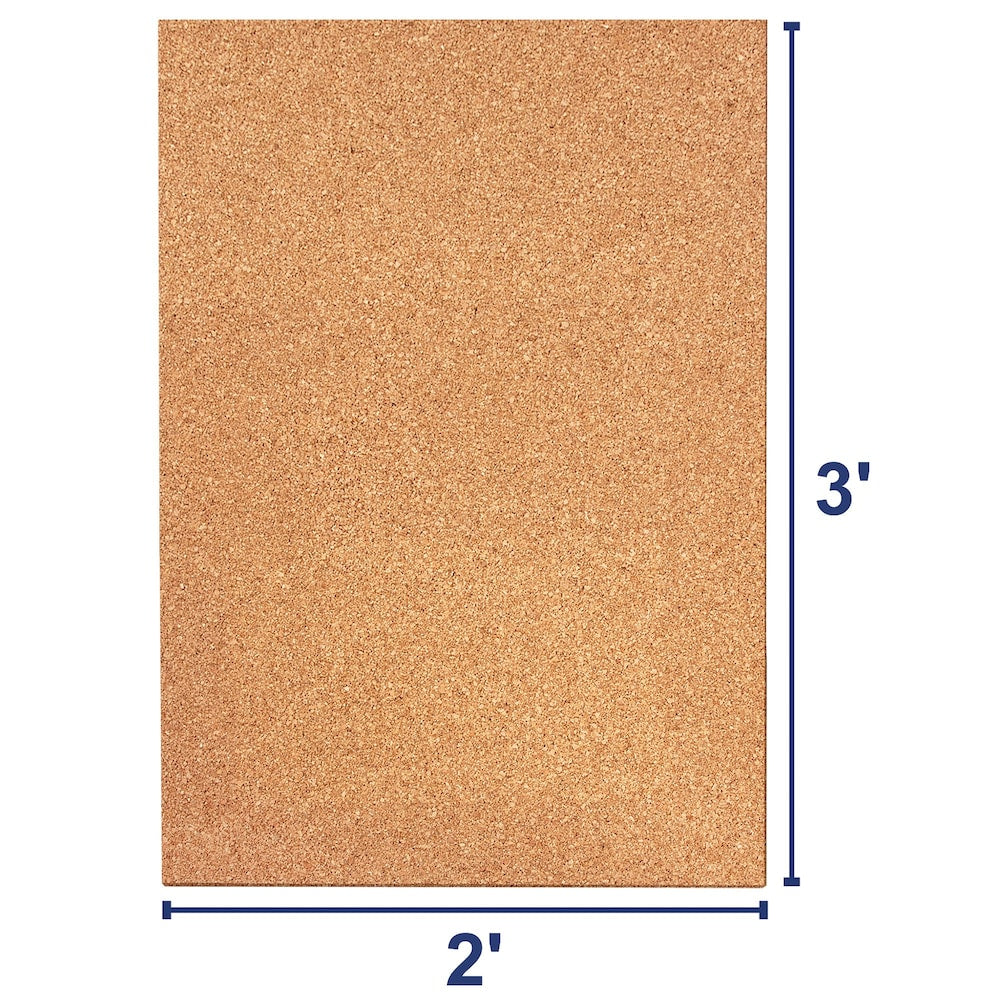 Natural Cork 300 sqft 2ft Wide x 3ft Long x 6mm Thick Sound Dampening Underlayment Sheets 50-Pack