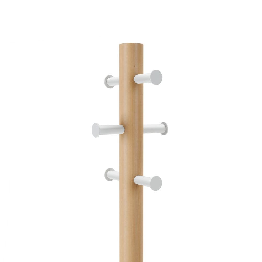 Pillar Stool And Coatrack White