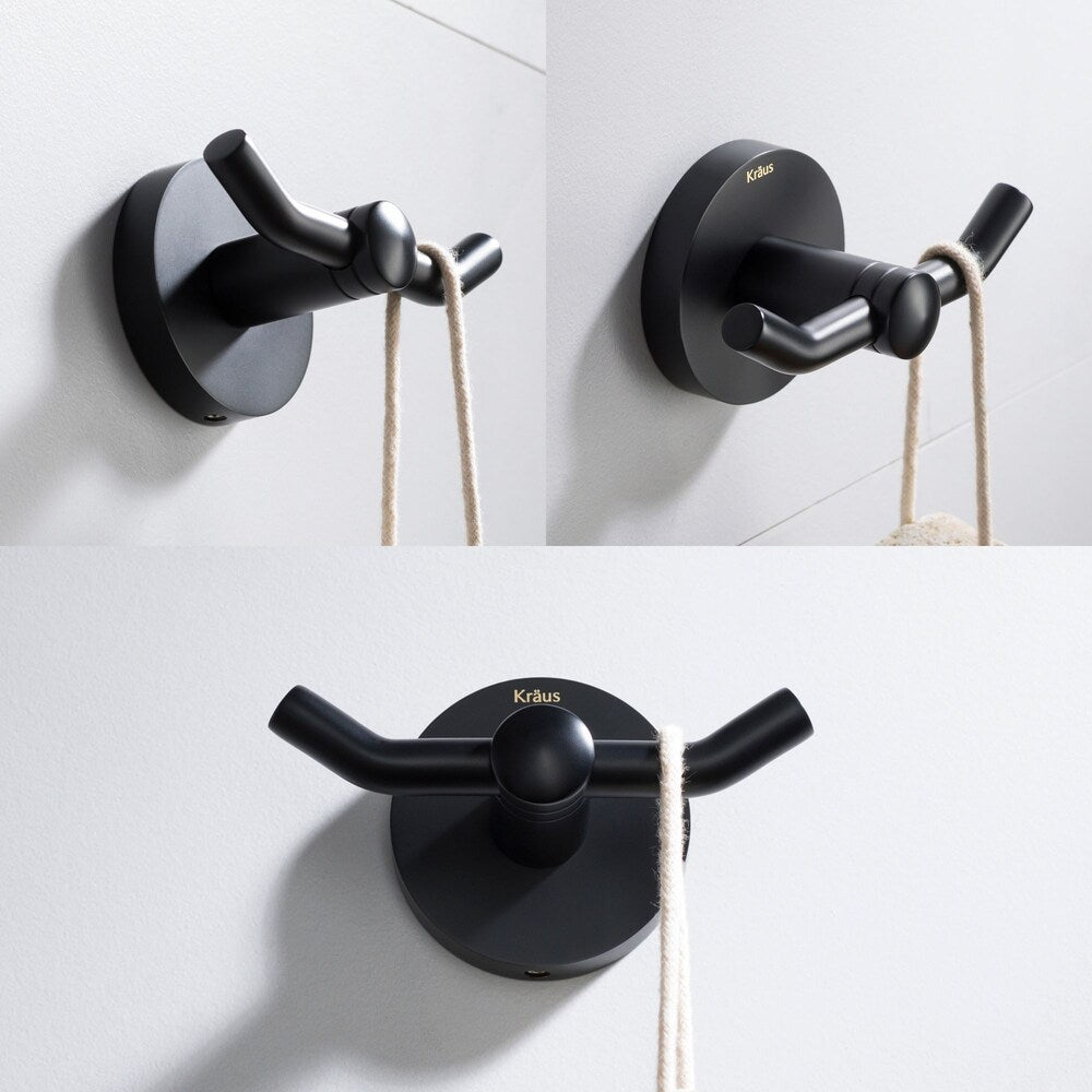 Single Handle Vessel Faucet with Paper Holder, Hook, Towel Bar and Ring in Matte Black