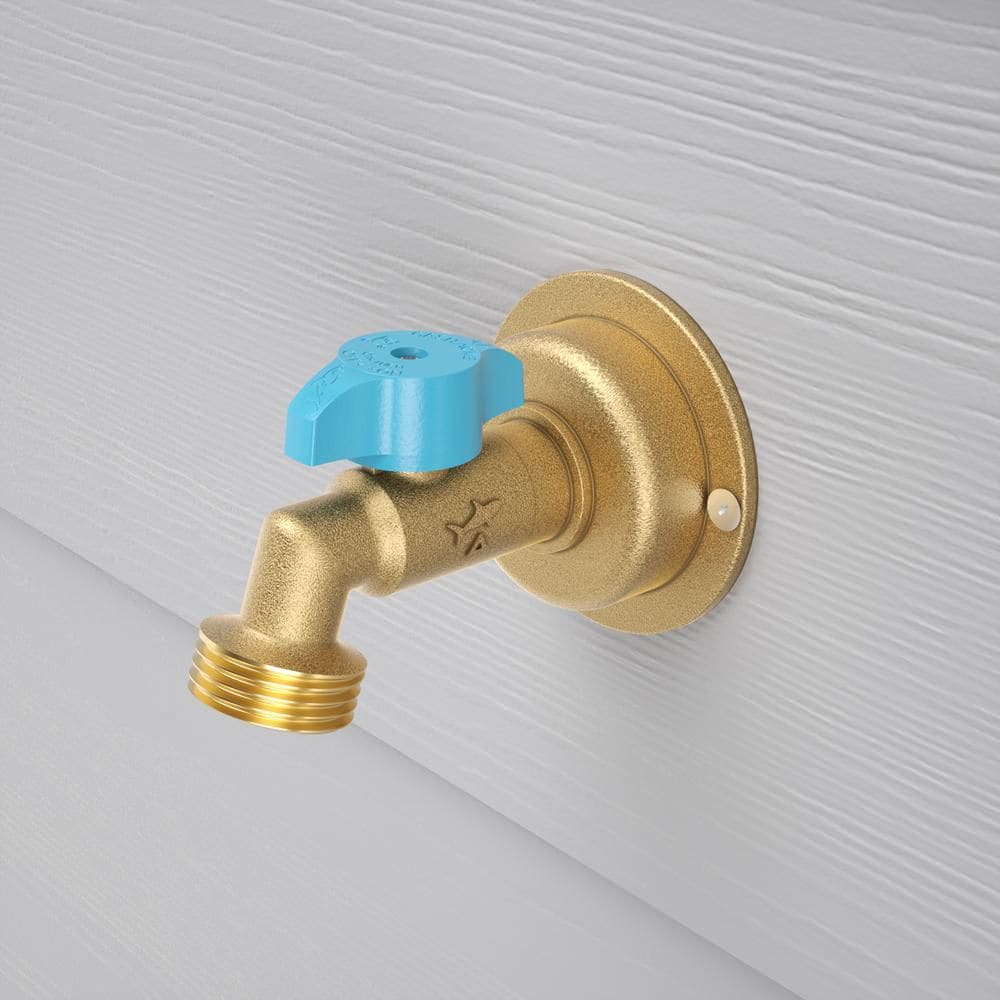 SharkBite-1/2 inch Push-to-Connect x 3/4 inch MHT Brass Quarter-Turn Hose Bibb