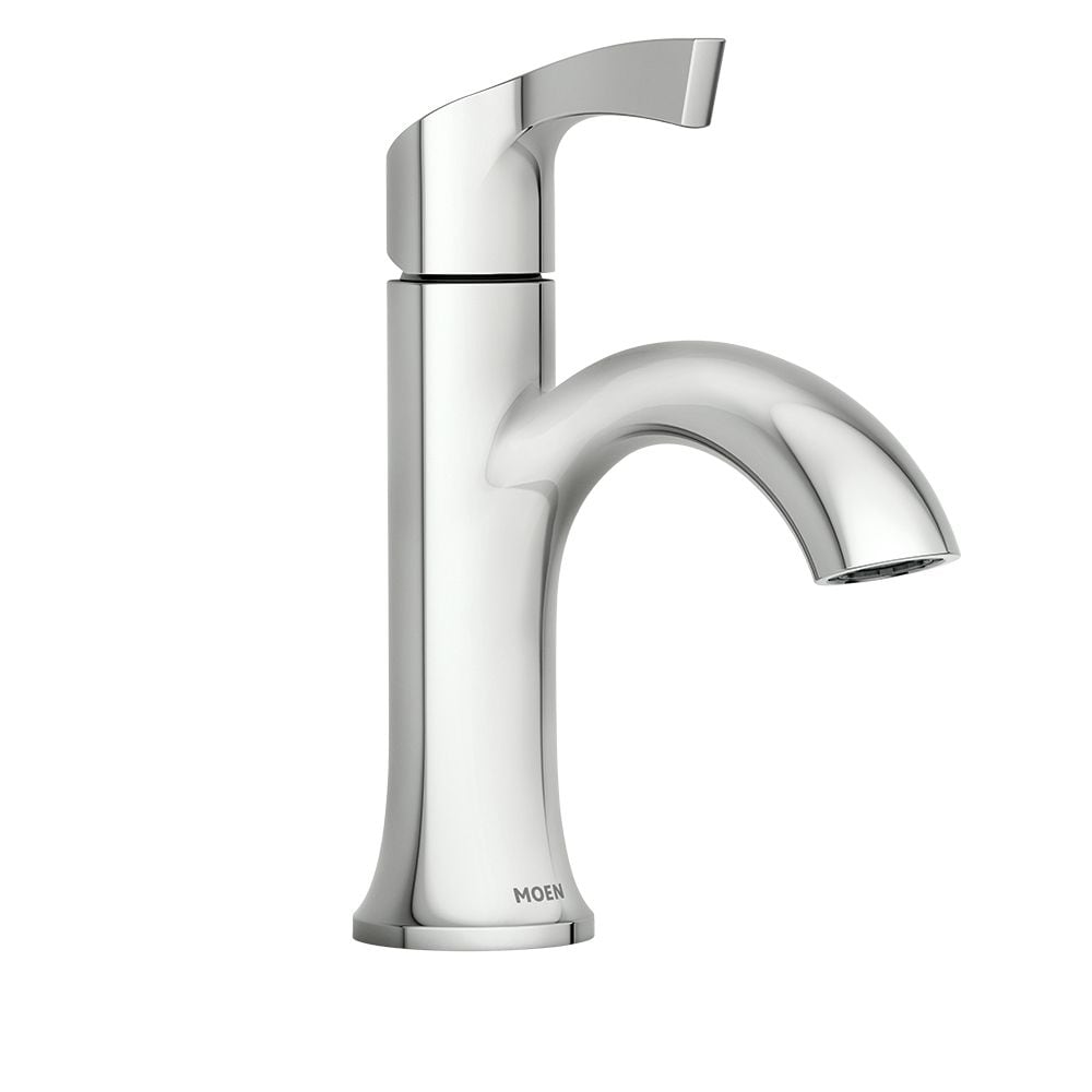 Korek Single Handle 4-inch Centerset/Single Hole Bathroom Sink Faucet/Tap with Deck Plate in Chrome (Drain and Valve Included)