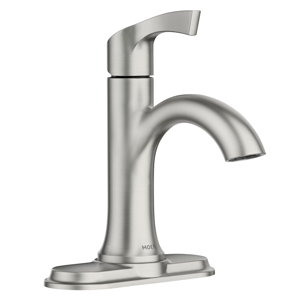 Korek Single Handle 4-inch Centerset/Single Hole Bathroom Sink Faucet/Tap with Deck Plate in Chrome (Drain and Valve Included)