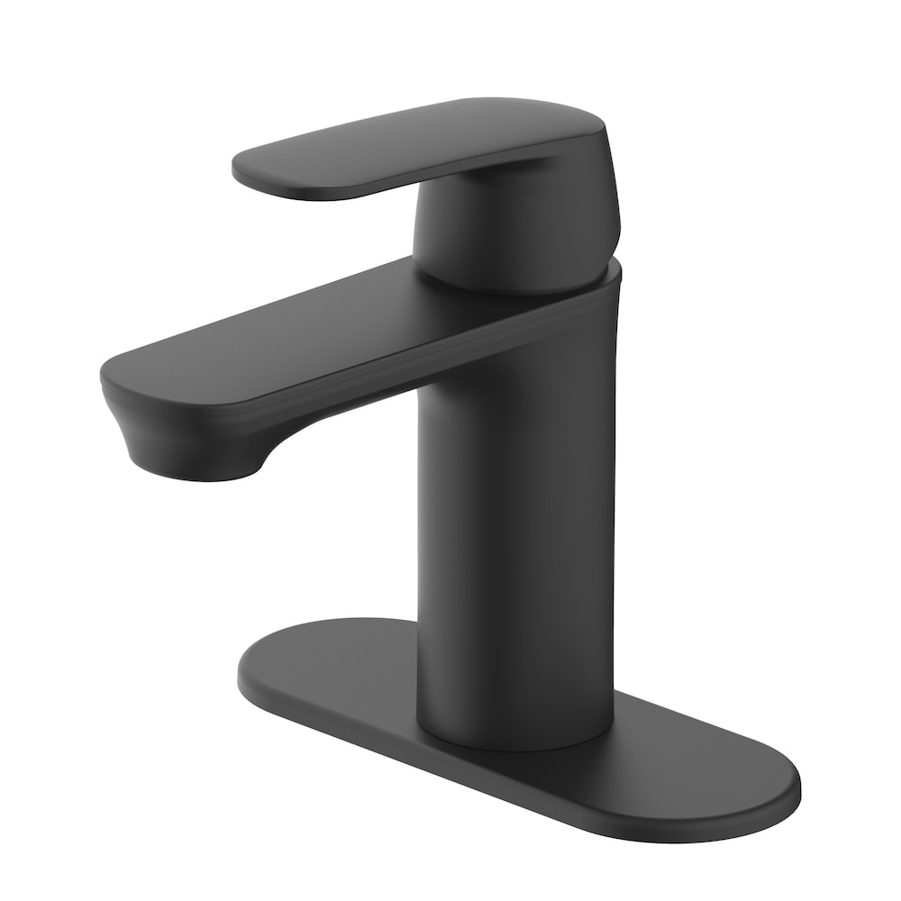 Foxton Single Hole Single-Handle Bathroom Faucet in Matte Black