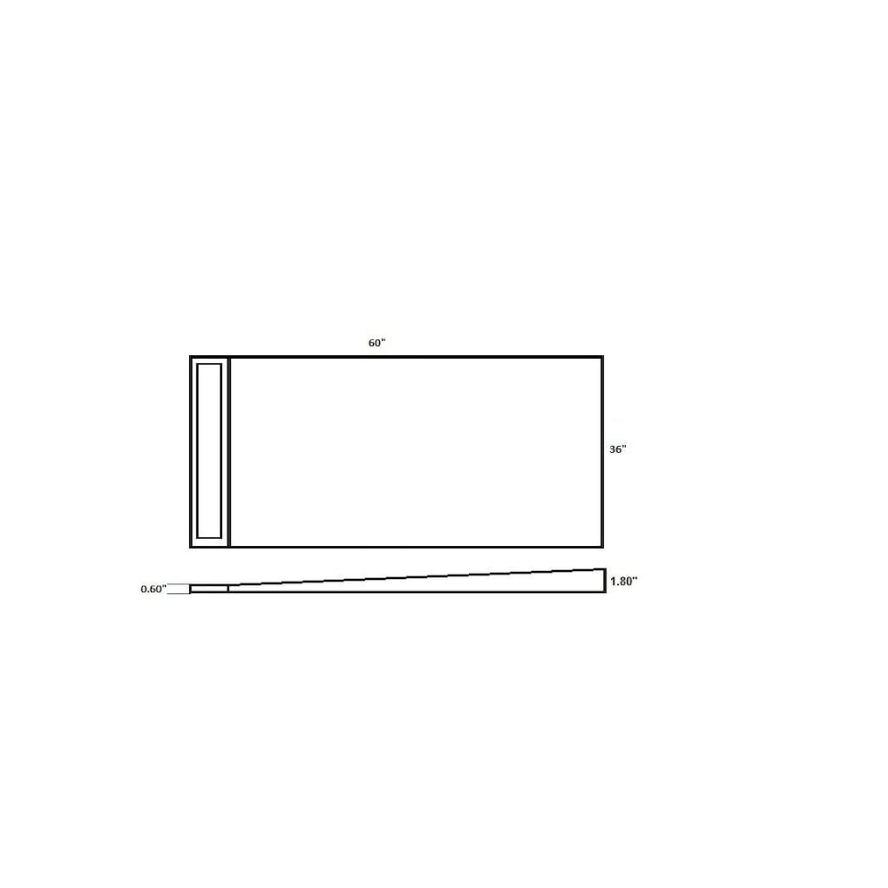 36-inch x 60-inch Linear Wall Shower Kit without Drain