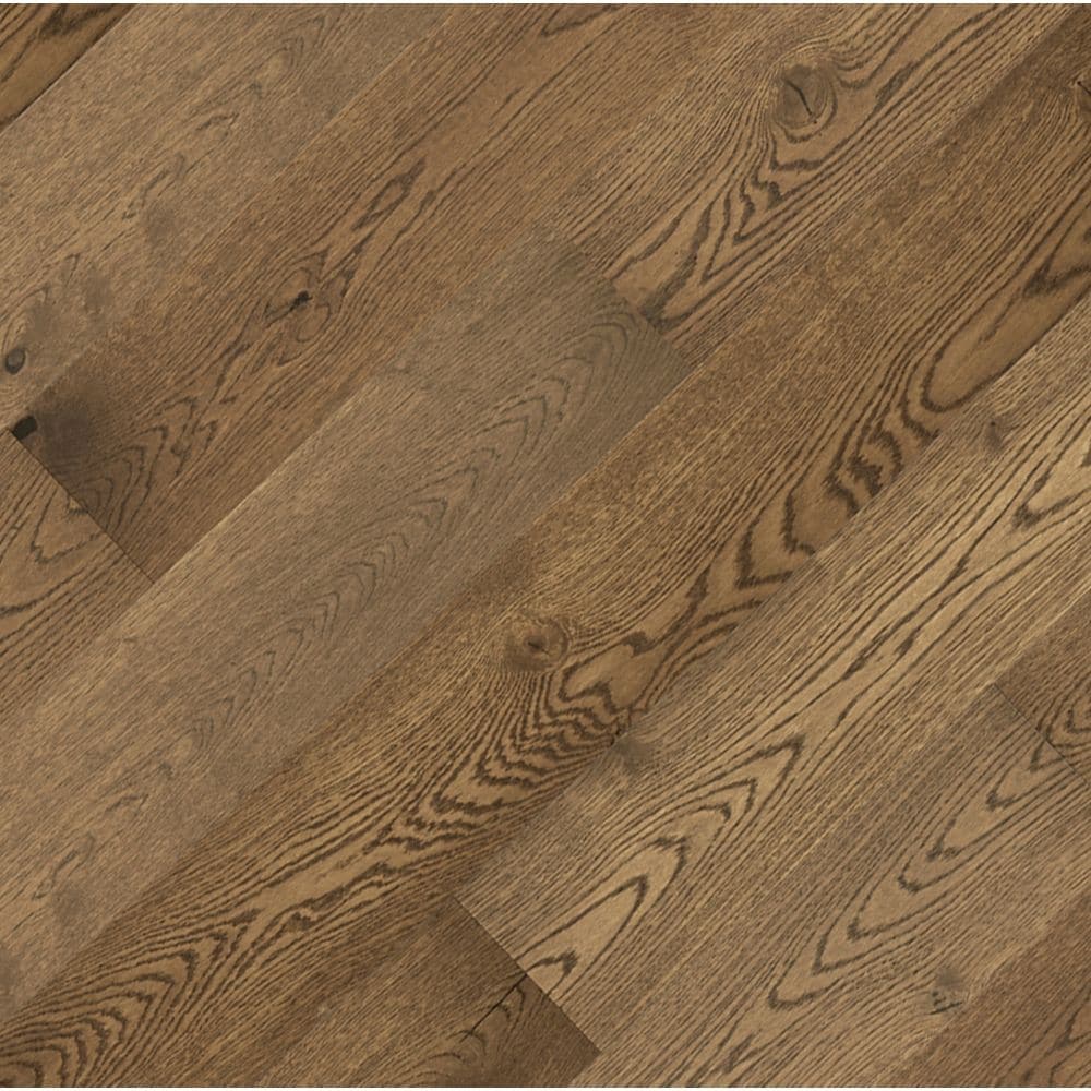 Plancher de bois franc d'ingénierie emboîtable et imperméable Royal Oak Random L x 6,5 po l x 7 mm, brun foncé (21,80 pi2/caisse)