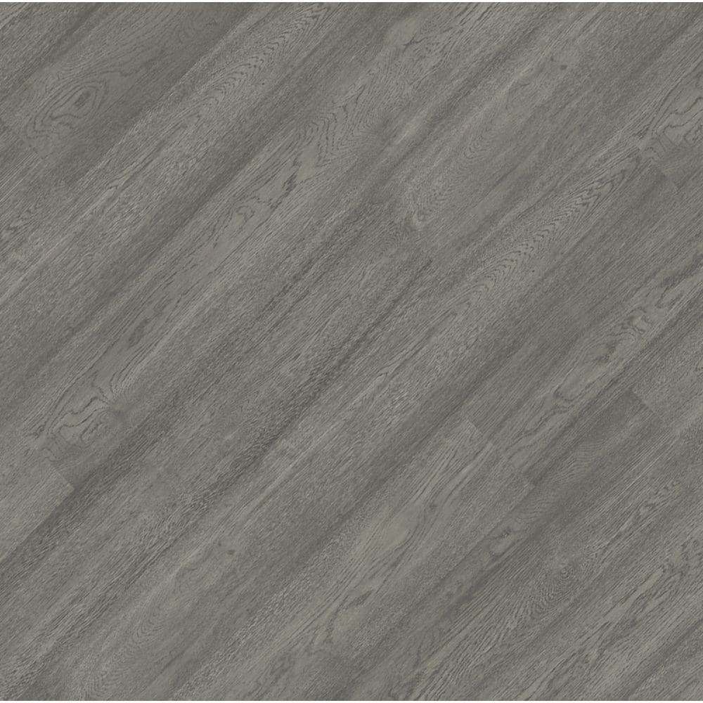 Plancher de bois franc d'ingénierie à emboîtement imperméable en chêne de Brooklyn, aléatoire, L x 6,5 po l x 7 mm, gris (21,80 pi2/caisse)