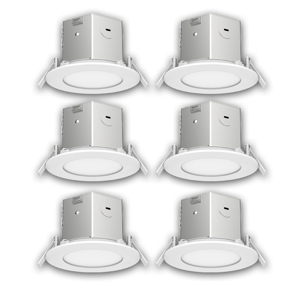 4inch 60W Equiv. White Integrated LED Color Changing Recessed downlight Kit 6-Pack