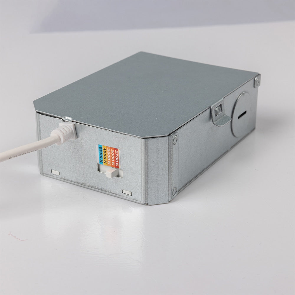 Kit de plafonnier encastré mince à DEL intégré de 4 pouces à intensité variable sélectionnable (2700K-5000K) (paquet de 4)