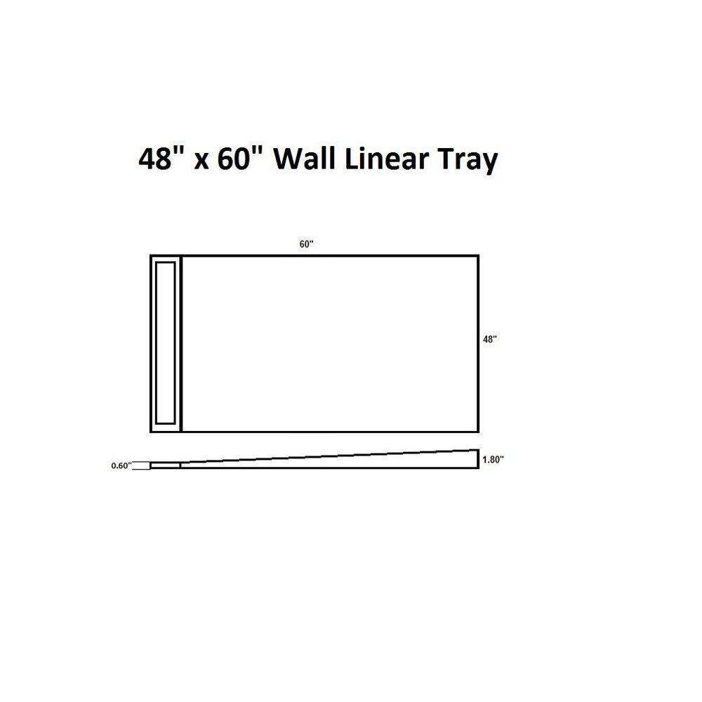 48-inch x 60-inch Linear Wall Shower Kit without Drain