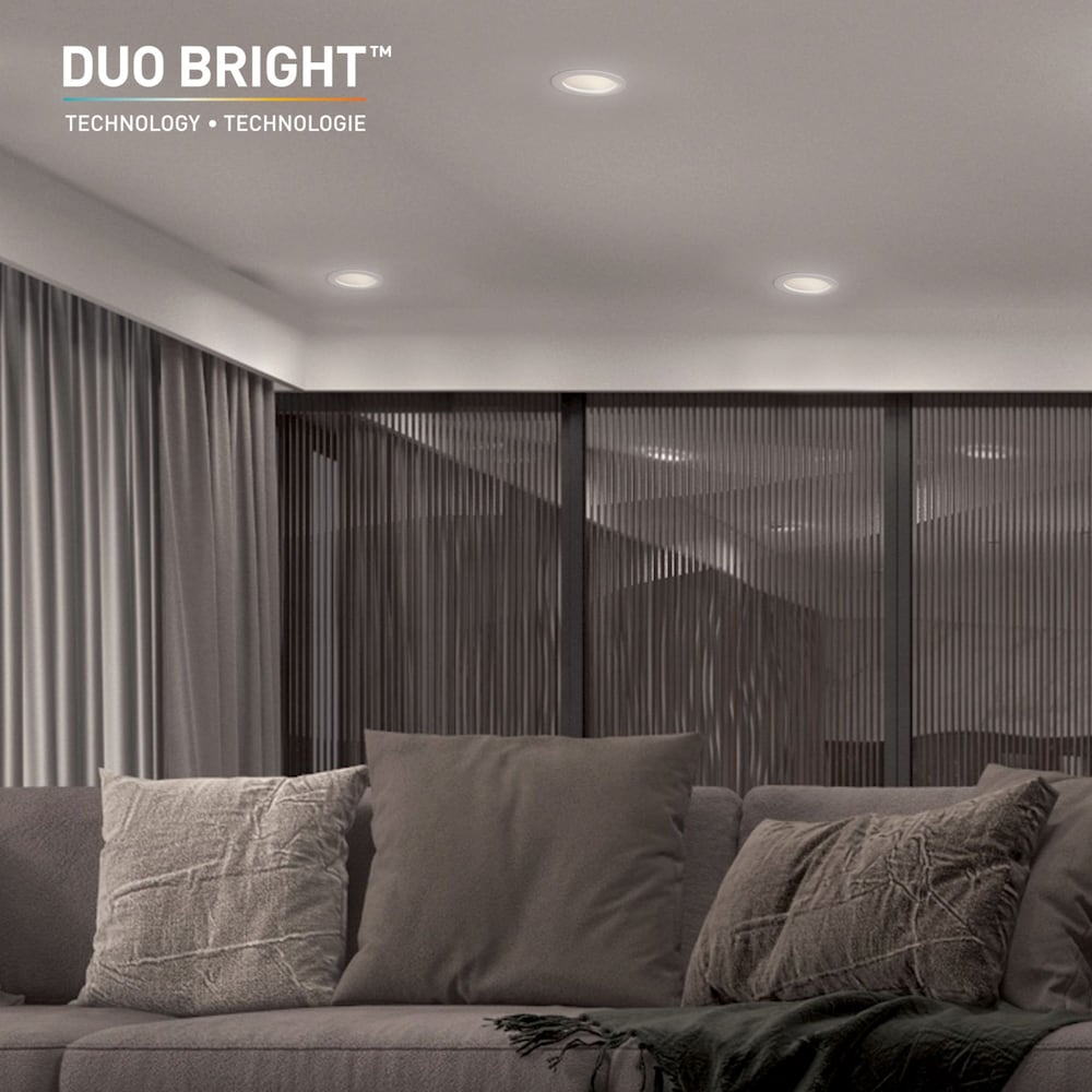 4-inch Ultra Slim Selectable Colour Temperature DuoBright Integrated LED Recessed Lighting Kit (4-Pack)