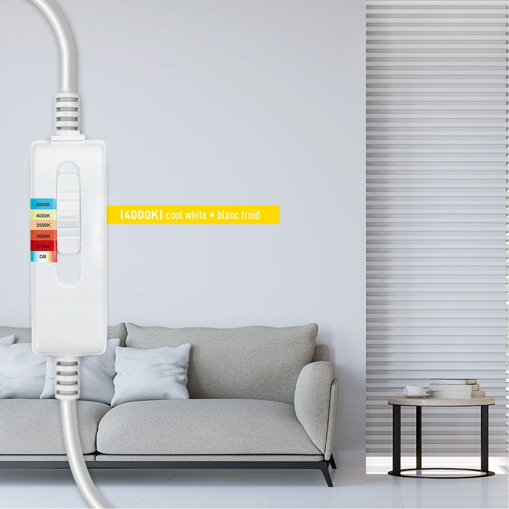 Kit d'éclairage encastré à DEL intégré DuoBright ultra-mince de 4 pouces à température de couleur sélectionnable (paquet de 4)