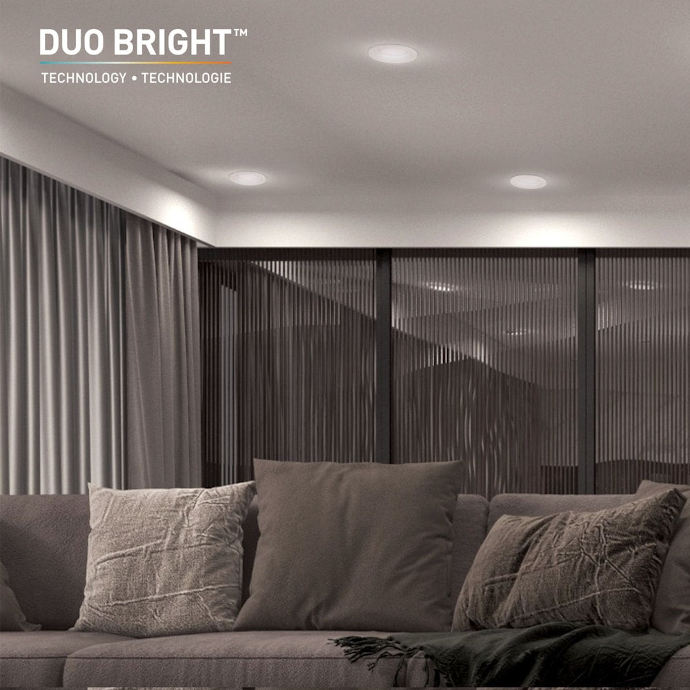 4 inch Slim True Baffle Selectable Colour Temperature DuoBright Integrated LED Recessed Lighting Kit