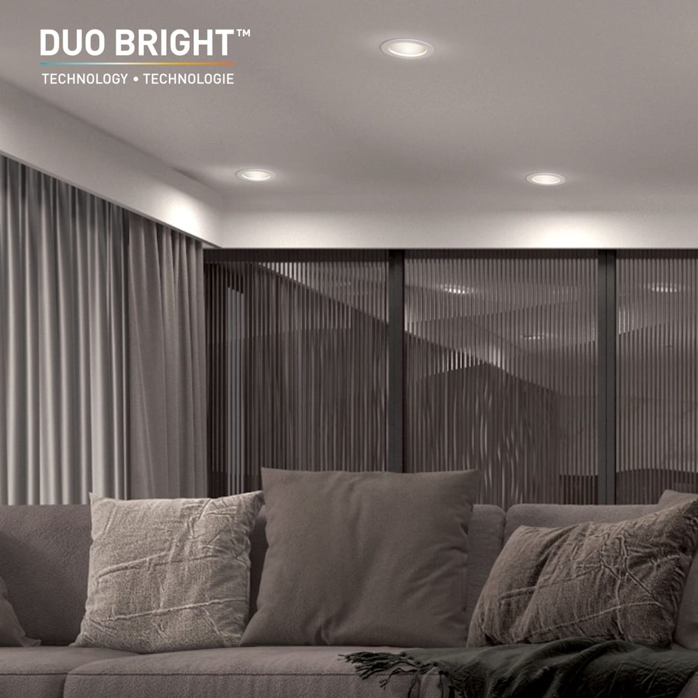4 inch Slim Cove Selectable Colour Temperature DuoBright Integrated LED Recessed Lighting Kit