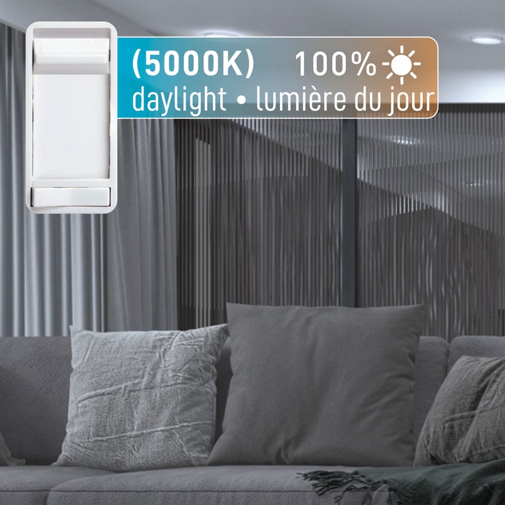 Éclairage encastré à LED intégré DuoBright sans cadre ultra-mince de 6 pouces avec température de couleur sélectionnable