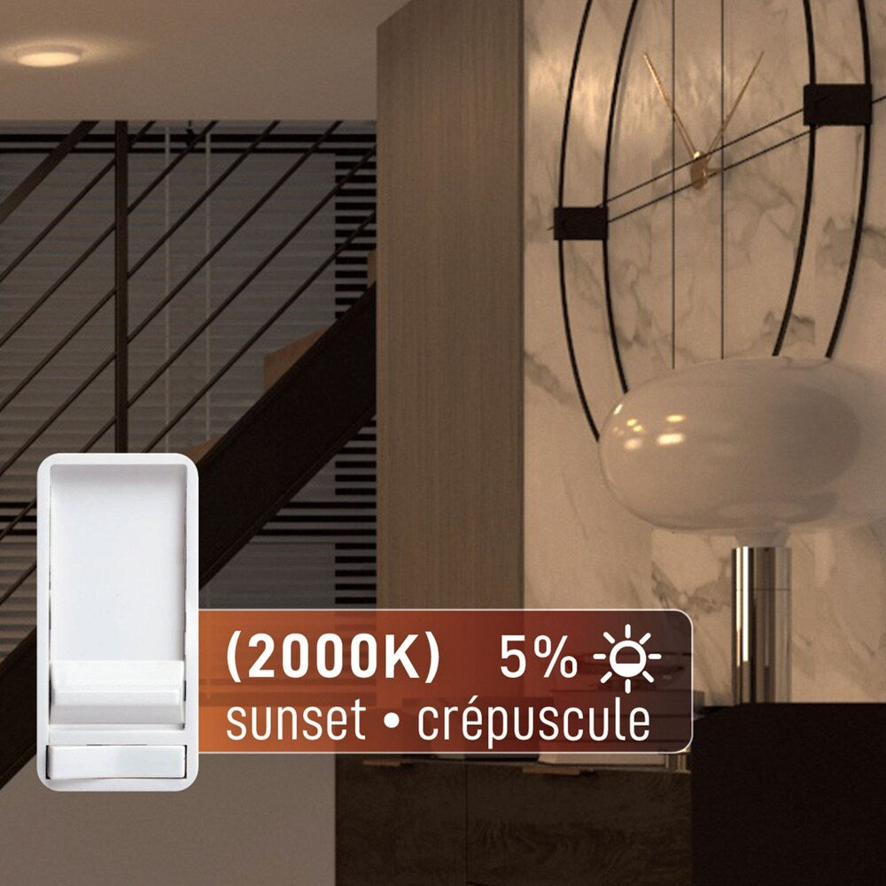 Éclairage encastré à LED intégré DuoBright sans cadre ultra-mince de 6 pouces avec température de couleur sélectionnable