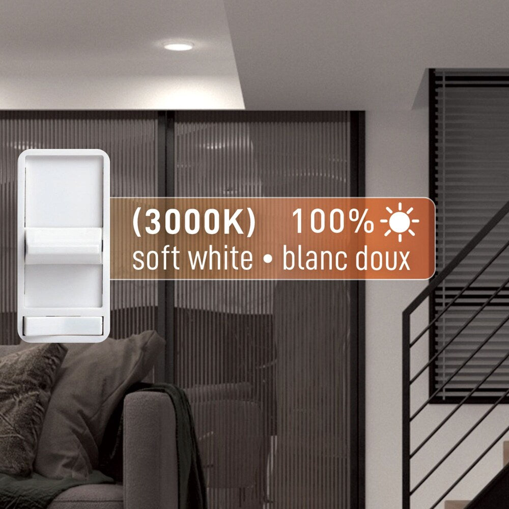 Éclairage encastré à LED intégré DuoBright sans cadre ultra-mince de 6 pouces avec température de couleur sélectionnable