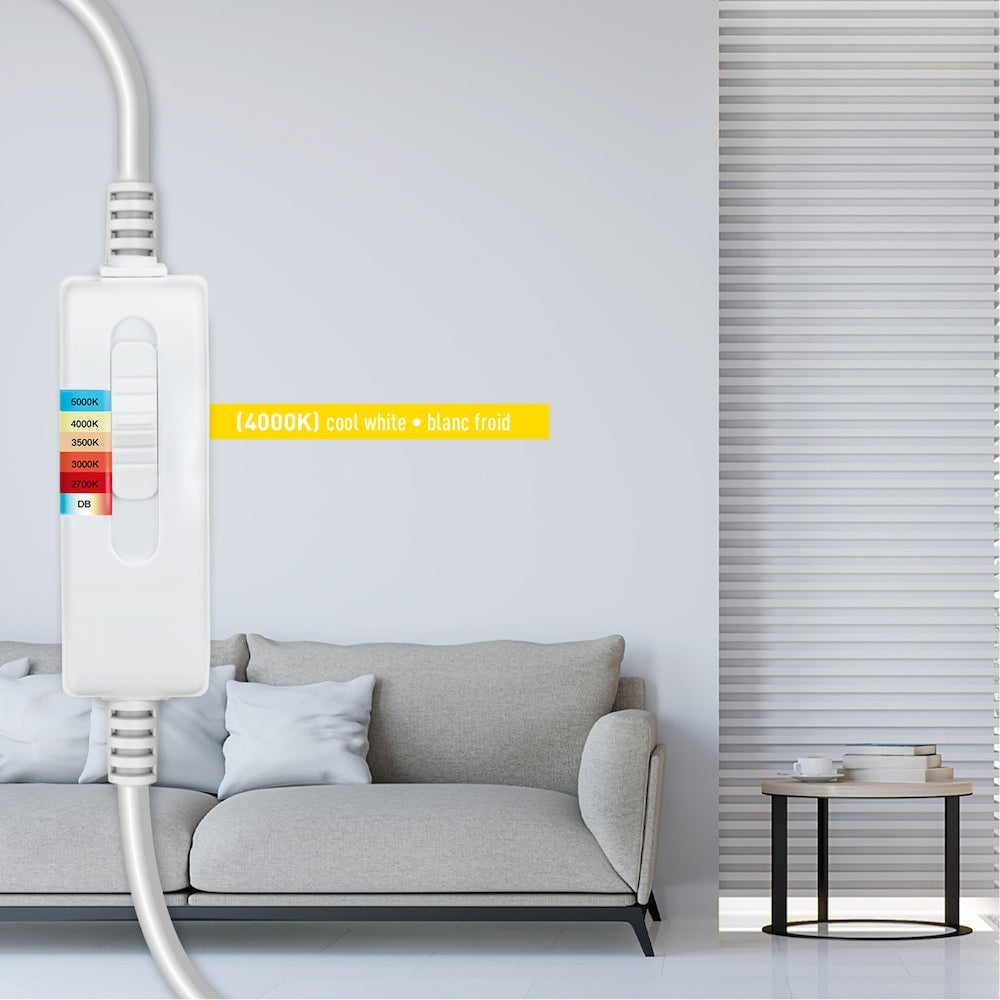 Kit d'éclairage encastré à LED intégré DuoBright ultra-mince de 6 pouces avec température de couleur sélectionnable