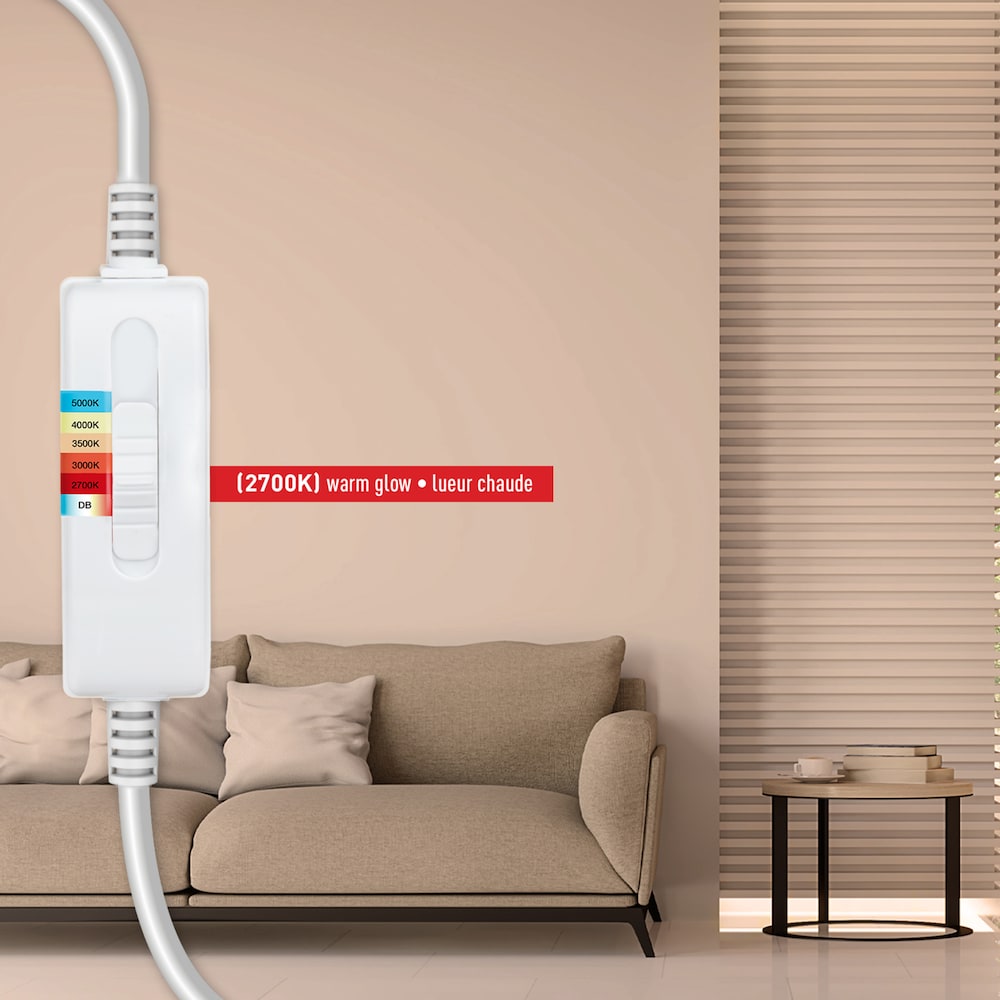 Kit d'éclairage encastré à LED intégré DuoBright ultra-mince de 6 pouces avec température de couleur sélectionnable