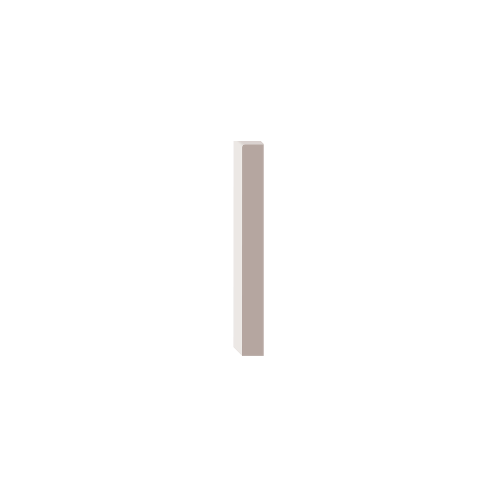 1/2-inch x 4 1/2-inch x 96-inch Primed MDF Modern Baseboard (4-Pack)