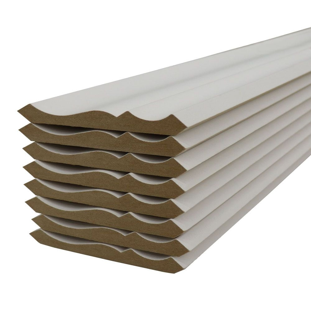 5/8-inch x 4 1/4-inch x 96-inch Primed MDF Crown Mould (8-pack)