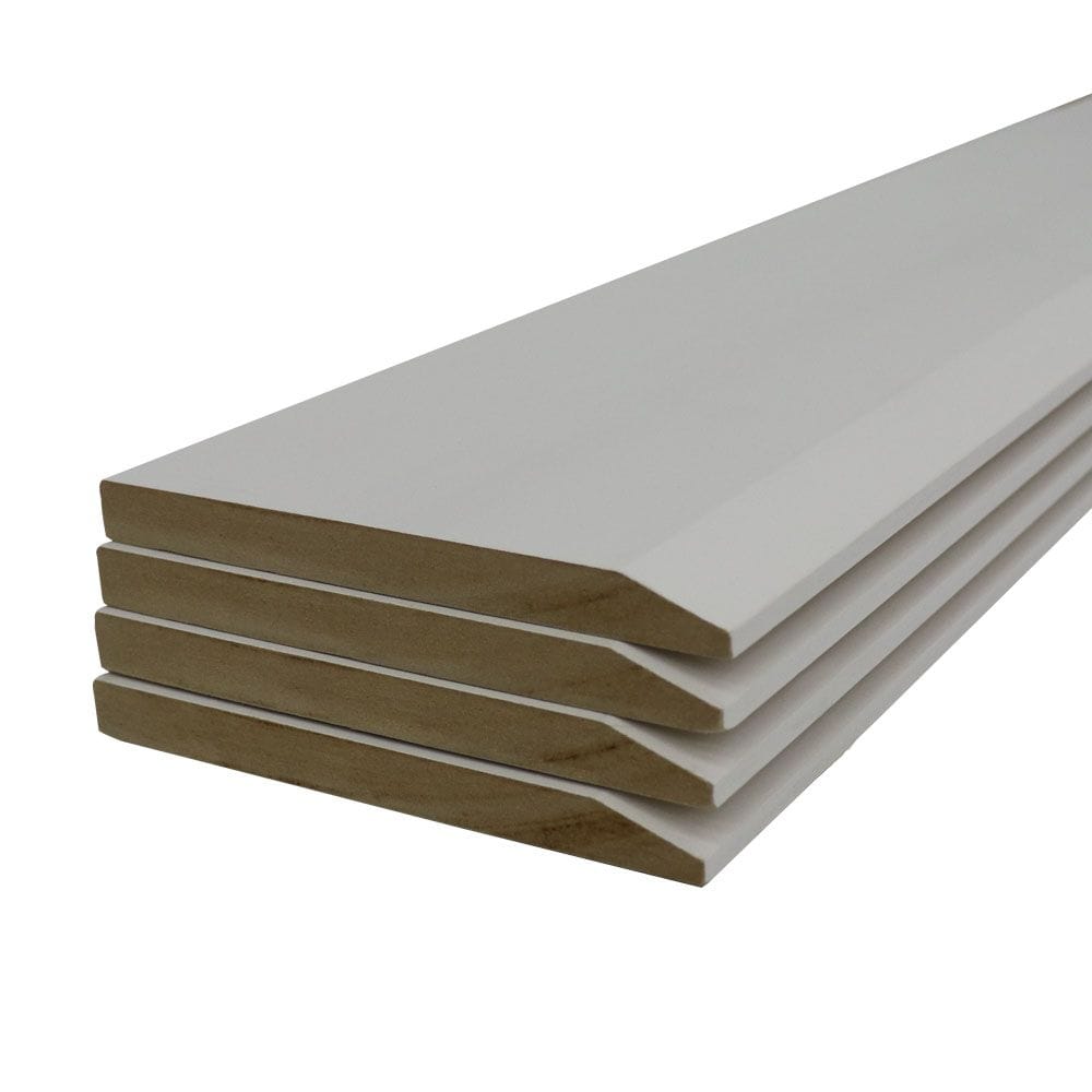 1/2-inch x 4 3/4-inch x 96-inch Primed MDF Modern  Baseboard (4-Pack)