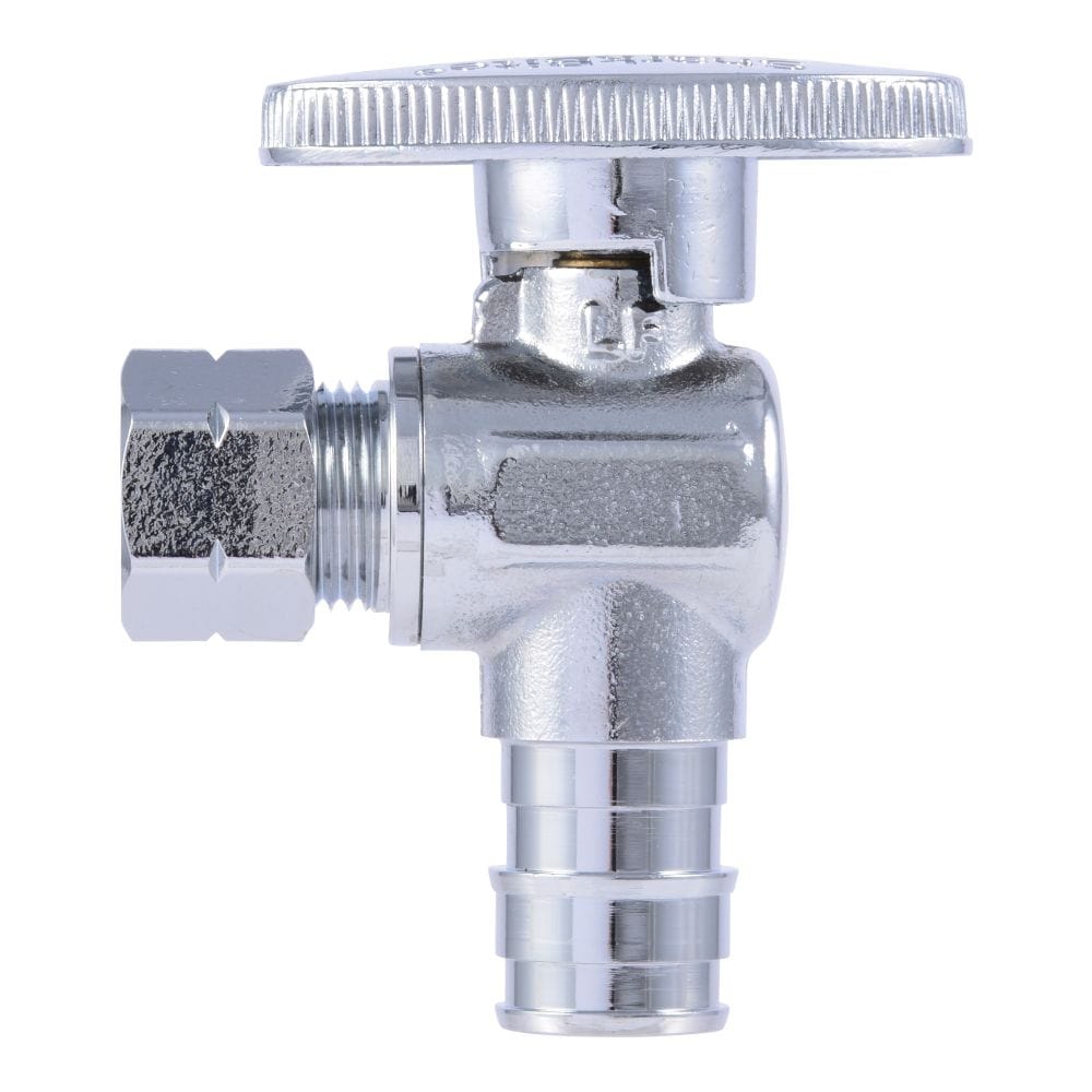 Vanne d'arrêt à angle de compression à expansion PEX-A de 1/2 po x 3/8 po de diamètre extérieur