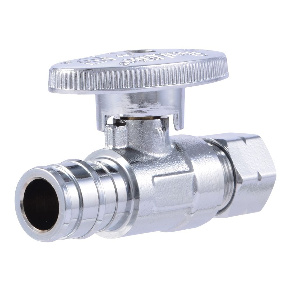 Vanne d'arrêt droite à expansion PEX-A de 1/2 po x compression de 3/8 po de diamètre extérieur