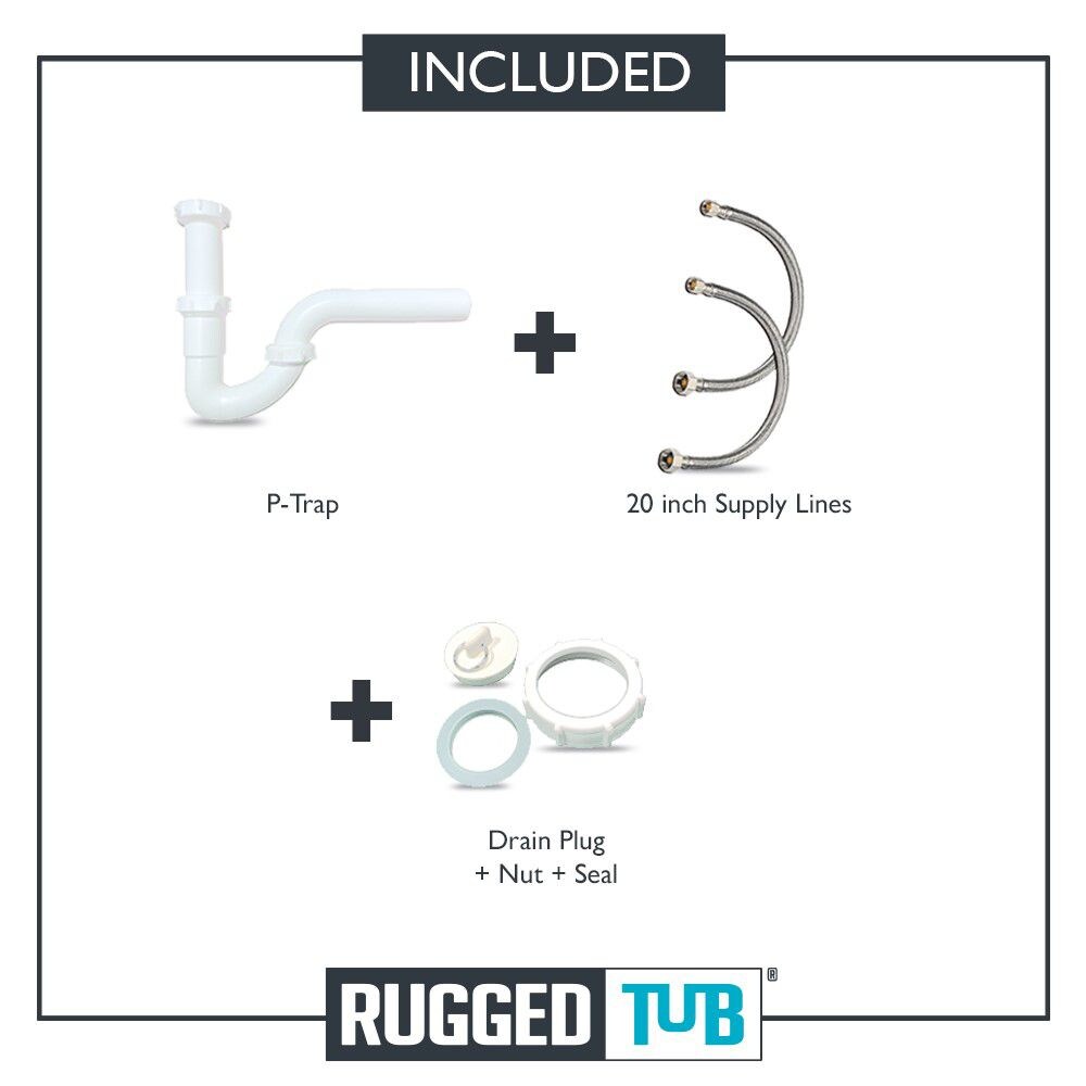 1-Handle Pull-Out Chrome Faucet with Stainless Steel Speedways, Hose Adapter, P-Trap (6 Pk)