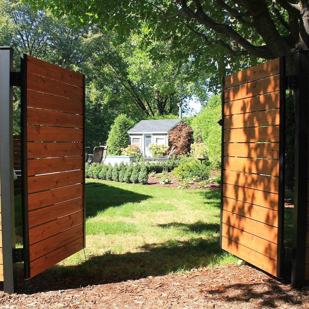 72" Aluminum Gate Frame Kit for Horizontal Boards Black