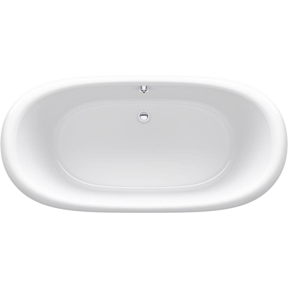 Artifacts 66-inch x 33-inch freestanding bath with White exterior