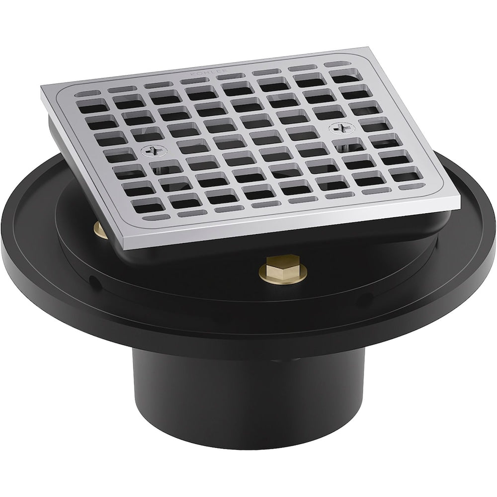 Drain de douche carré en laiton Clearflo