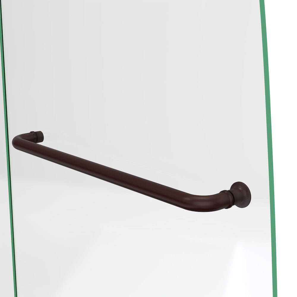 DreamLine Aqua Ultra 48 in. W x 58 in. H Frameless Hinged Tub Door in Oil Rubbed Bronze